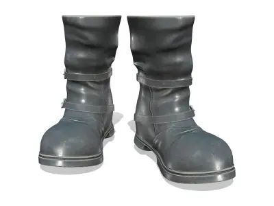 Space Pilot Sci-fi Rider Boots Low-poly 3D model