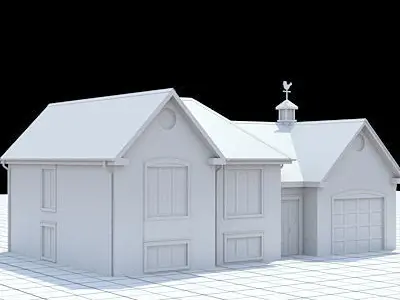 Colonial style house 1 3D model