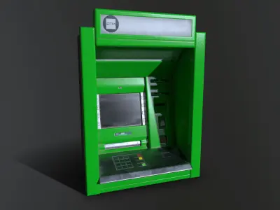 ATM Window 01 Low-poly 3D model