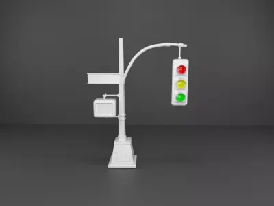 street props Low-poly 3D model