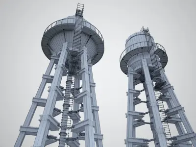 Water Tower 3D model