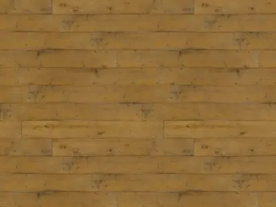 Aged Yellow Pine Floorboards with Iron Nails PBR Texture