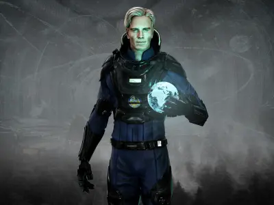 David from Prometheus Low-poly 3D model