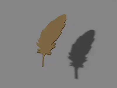 Low poly feather Low-poly 3D model
