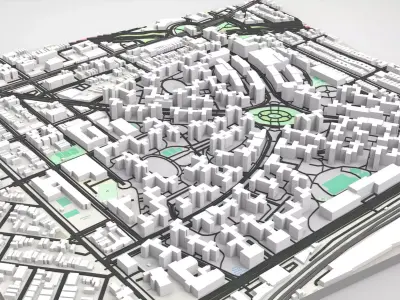 Parkchester community East Bronx New York City 3D model