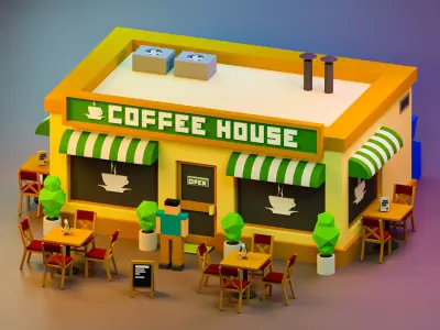 coffee house Free 3D model