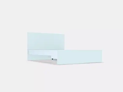 MALM Bed frame high w 2 storage boxes 5 Low-poly 3D model