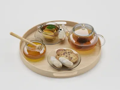 Tea And Honey 3D model