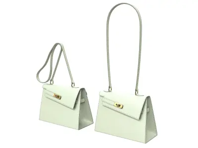 Hermes Kelly Sellier en Desordre Mint Low-poly 3D model