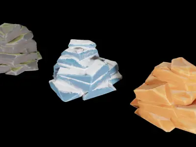 Stylized Rock Pack Low-poly 3D model