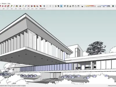 Sketchup Recreational and tourist complex 211 3D model