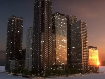 City Block Type B18 3D model