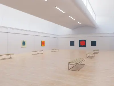 Art Museum Gallery Interior 20 Low-poly 3D model