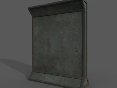 Concrete Wall Barricade Barrier 3D model buy