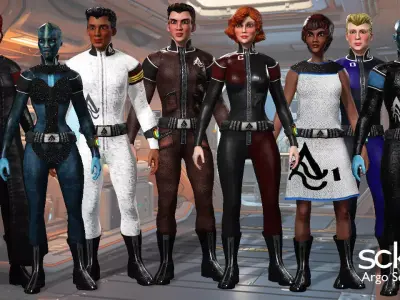 Argo Sci-fi Characters collection 3D Model Pack
