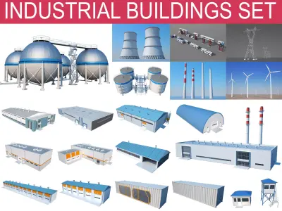 Industrial Buildings Collection 3D model
