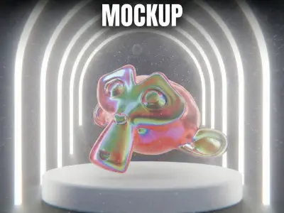 Modern Abstract Studio Mockup 3D Product Visualization 3D model