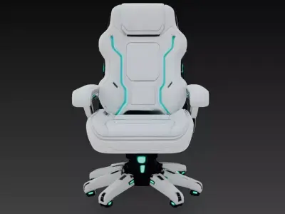Futuristic Sci-fi Chair Low-poly 3D model purchase