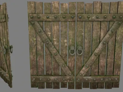 Medieval Door  Low-poly 3D model
