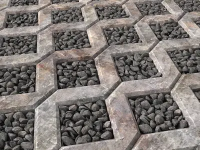 Ecoparkin rock pebble 3D model