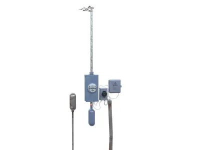 American Electric Energy Meter PBR Low-poly 3D model