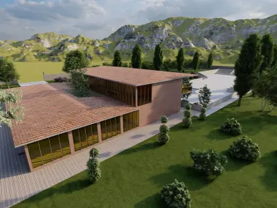 Casa Scene-villa-modern house 3D model