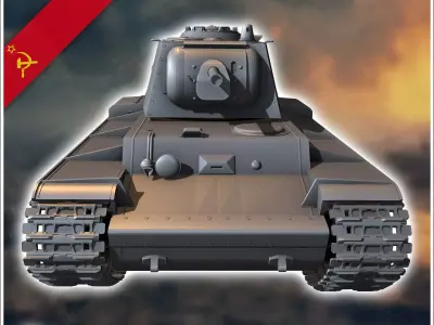 KV-3 Object 222 - Soviet army WW2 Second World East front Ostfro 3D print model