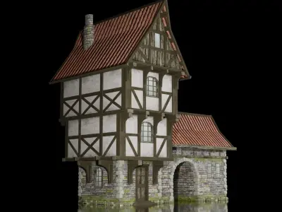 MEDIEVAL HOUSE Low-poly 3D model