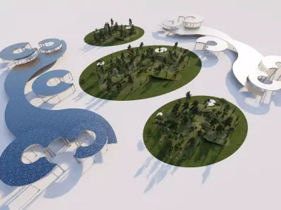 public park-Private Park Landscape -Park Center 3D model