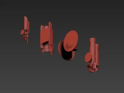 Wall lamp 3D model 43