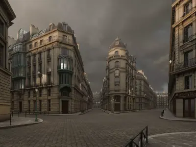 Paris Boulevard 3D model