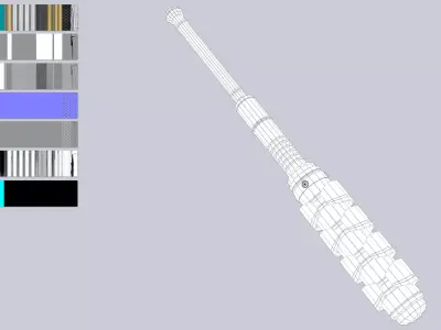 Scifi Powerbat Low-poly 3D model