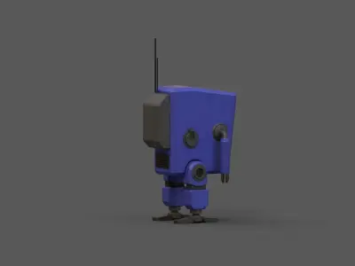 Small robot Low-poly 3D model