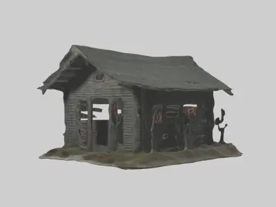 Creepyforestcabinm 1 Low-poly 3D model