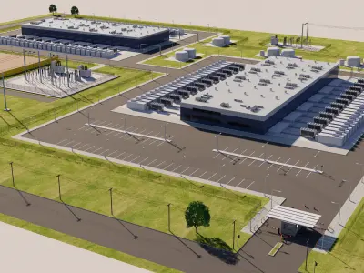 Data Center Area 3D model