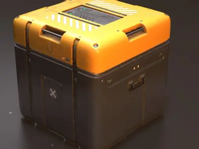Sci-Fi Equipement Box  Low-poly 3D model