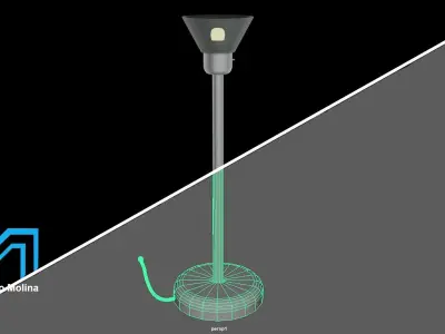Floor Lamp - Light Living Room Low-poly 3D model