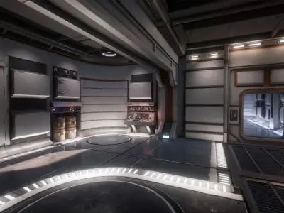 Sci Fi Interior Asset Pack 1 Low-poly 3D model