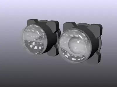 Hella 90mm Headlight Modules Free 3D model