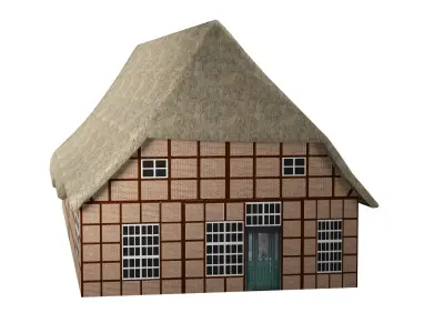 German House Low-poly 3D model