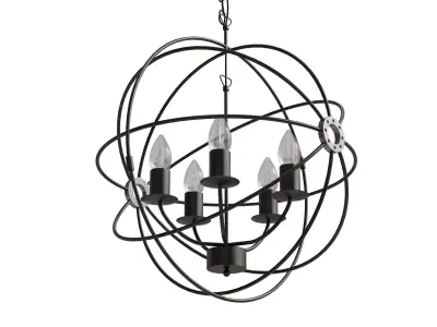 Columbus 46 5 Light Pendant 3D model