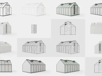 Collection of Greenhouse Merkur - 21 Models 3D Model Pack