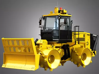 816K Landfill Compactor 3D model