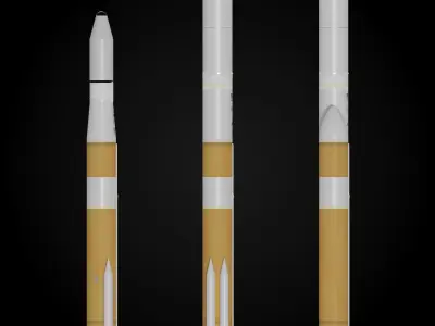 Delta IV Rocket 3D model