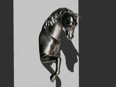 Horse wall lamp 3D print model