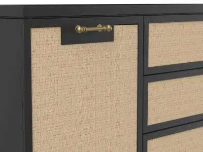 Astor 3 Drawer And 2 Door Cabinet 3D model
