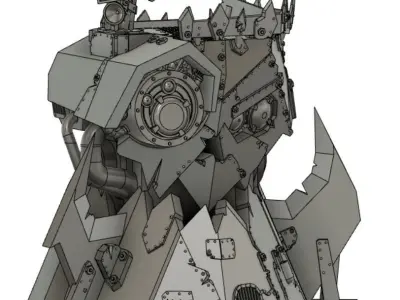 BOSSBUNKA metal structure with skull on top 3D print model