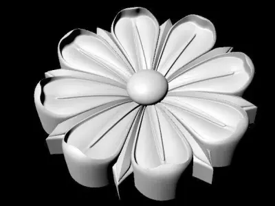 Central decor ornament for furniture 3D model 1096