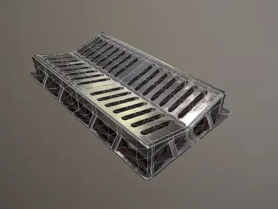 Sewer Grate - 4K PBR Game Ready Low-poly 3D model