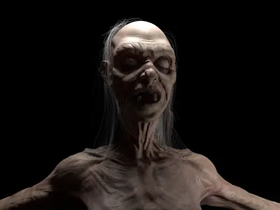 WITCH 3D MODEL zombie Low-poly 3D model